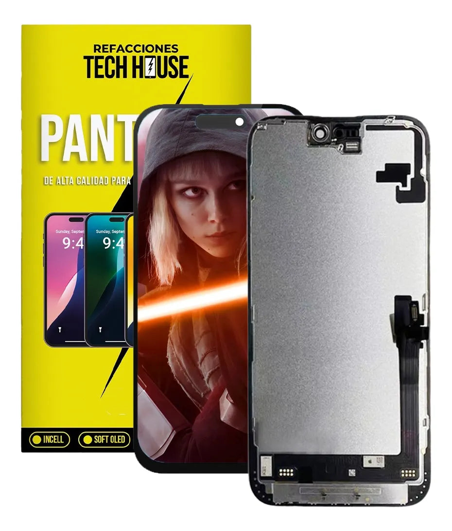 Pantalla compatible con iPhone 16 LCD Premium Negro