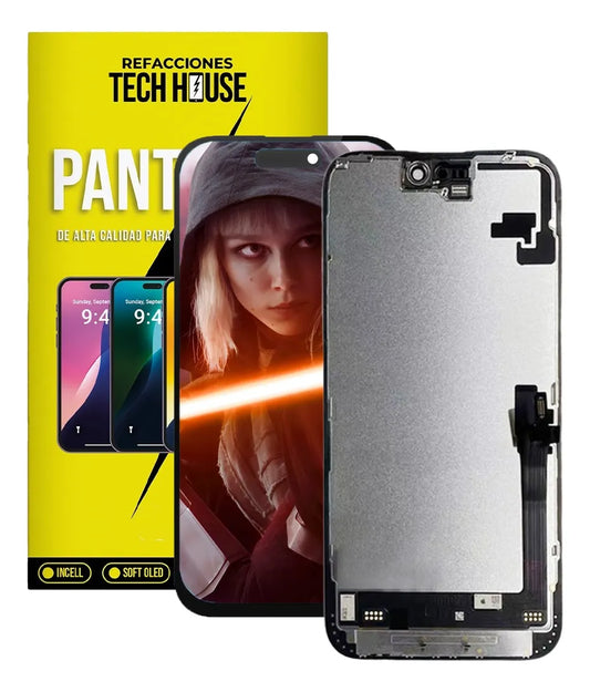 Pantalla compatible con iPhone 16 LCD Premium Negro