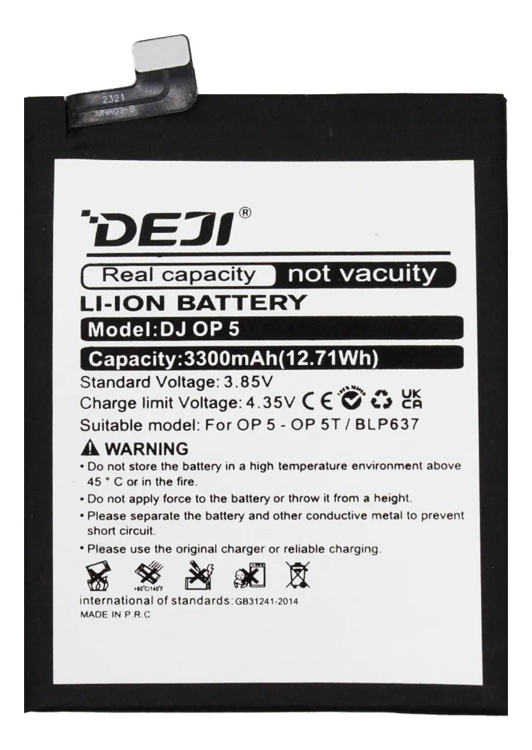 Batería compatible con Oppo One Plus 5/5T Deji