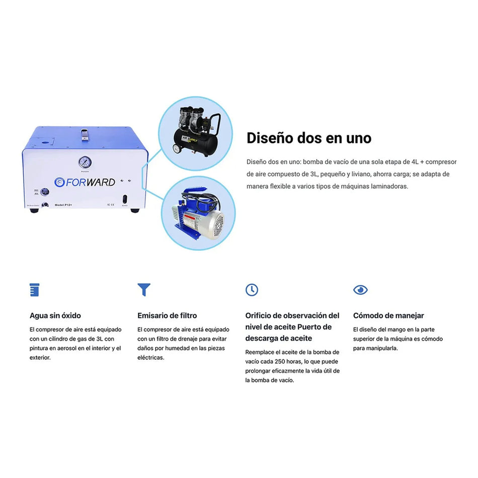 Motor Todo en Uno Forward P12+ (Compresor + Bomba de Vacío)