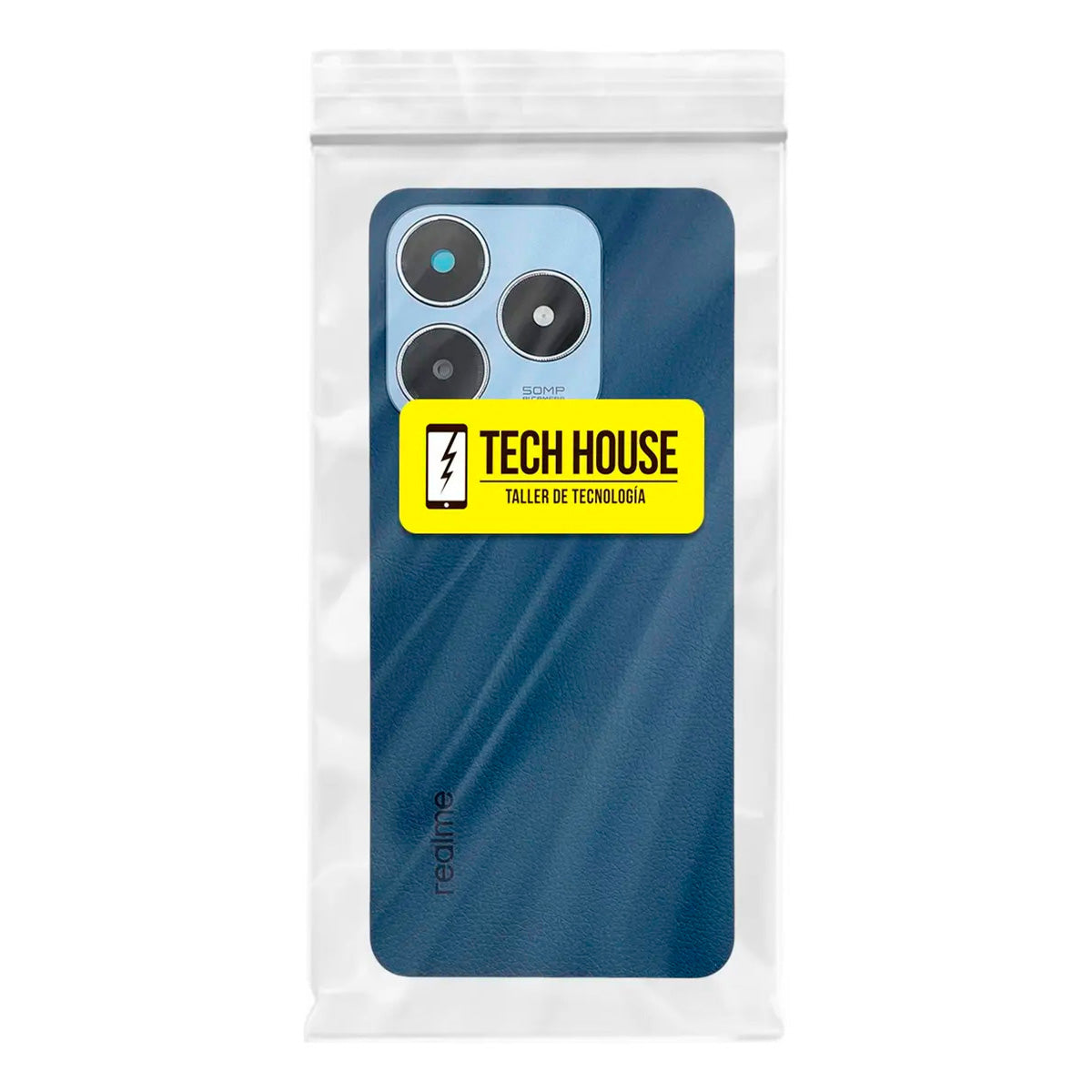 Tapa trasera con cristal de cámara Realme C63 azul