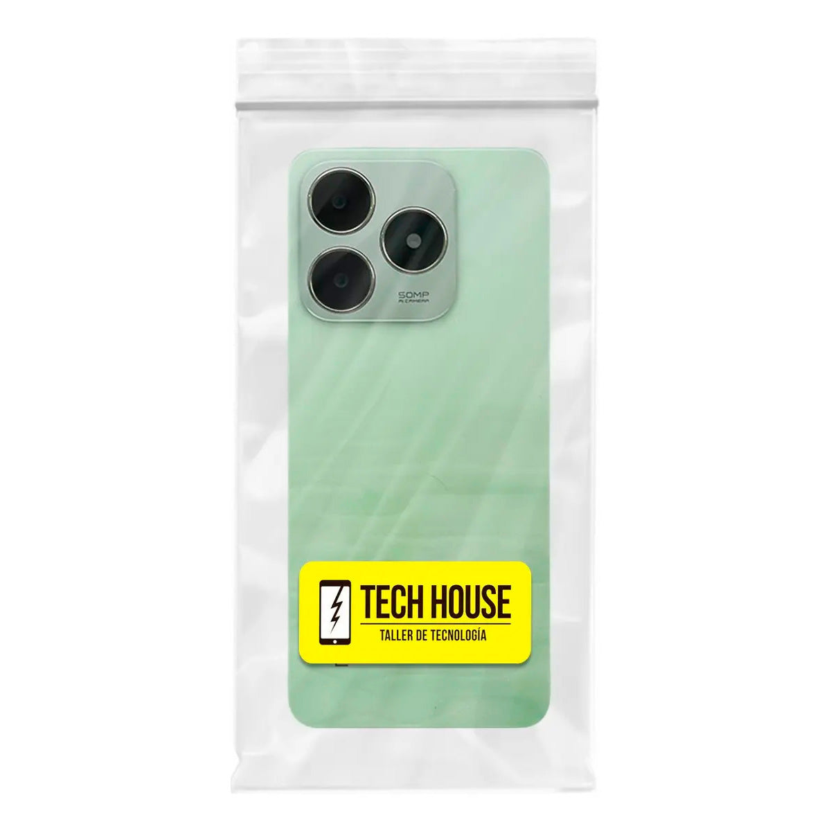 Tapa trasera con cristal de cámara Realme C63 verde