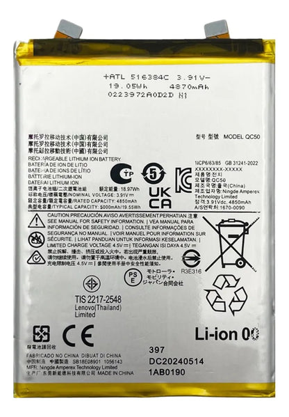 Batería compatible con Motorola Moto Edge 50 Fusion XT2429-1