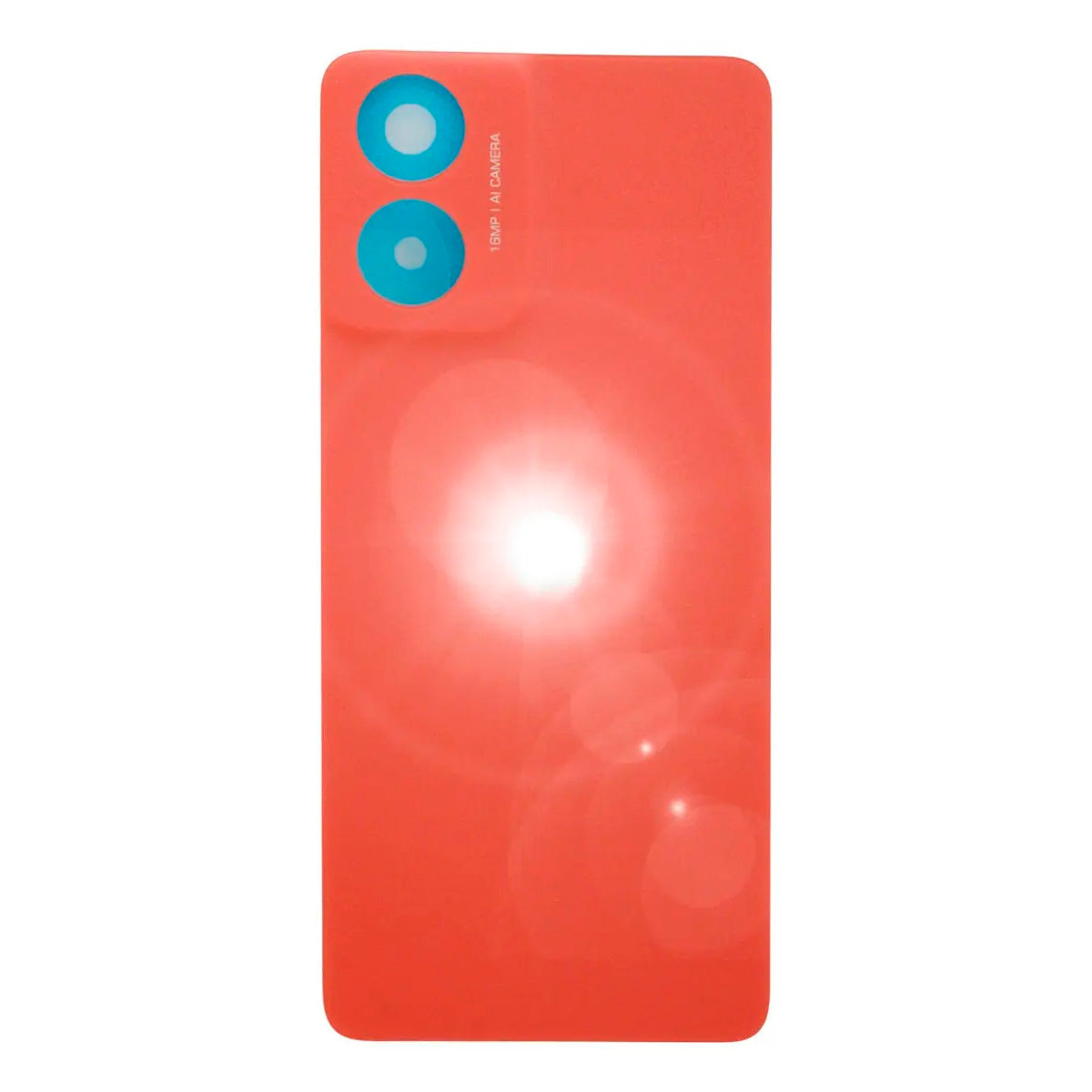 Tapa trasera Moto G04S naranja - detalle