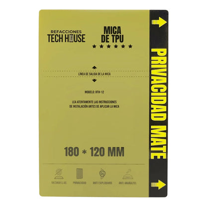 Paquete 20 Micas de Hidrogel Privacidad Matte – 6 Estrellas Tech House (RTH-12)