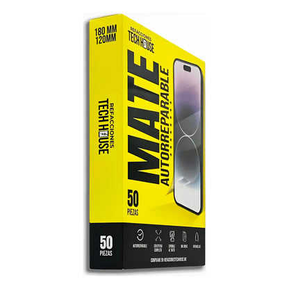 Paquete de 50 micas de hidrogel mate autorregenerables