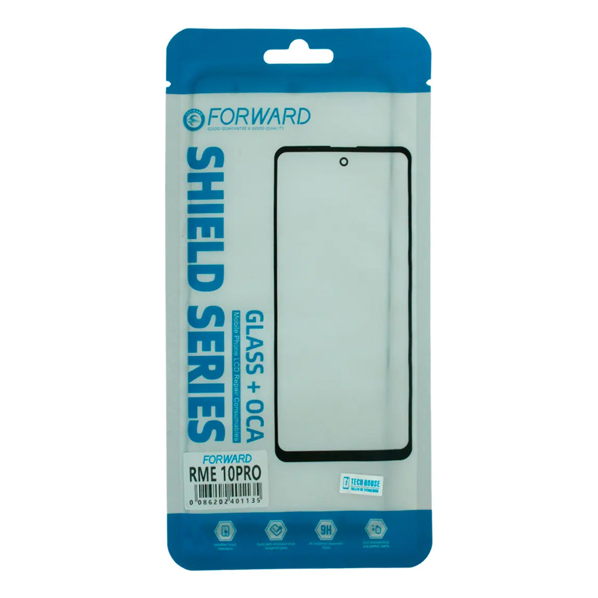 Glass con OCA compatible con Realme Serie 10 Forward Shield