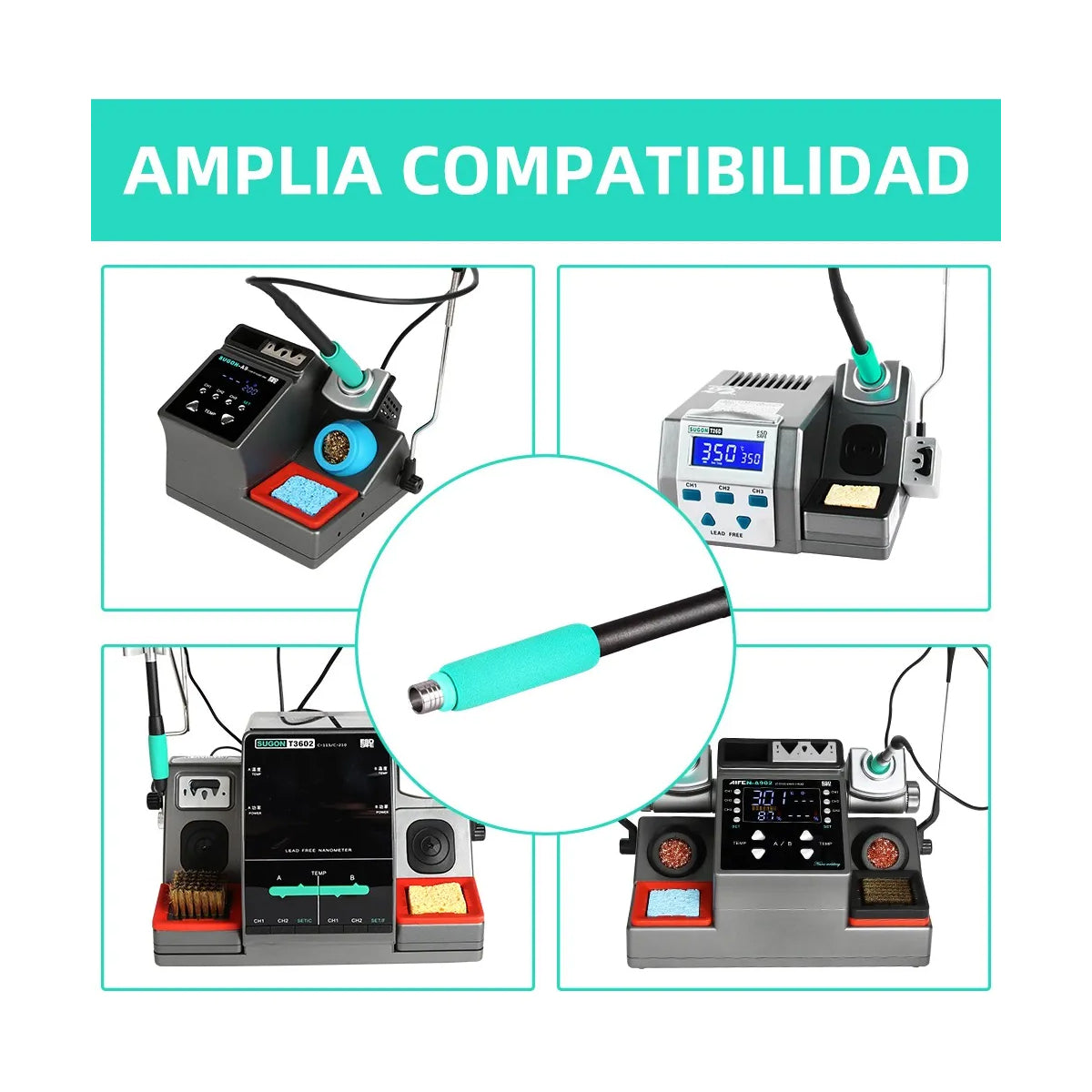 Soldador de estaño eléctrico tipo lápiz Sugon T210