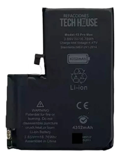 Bateria Para iPhone 13 Pro Max Crack Tech House