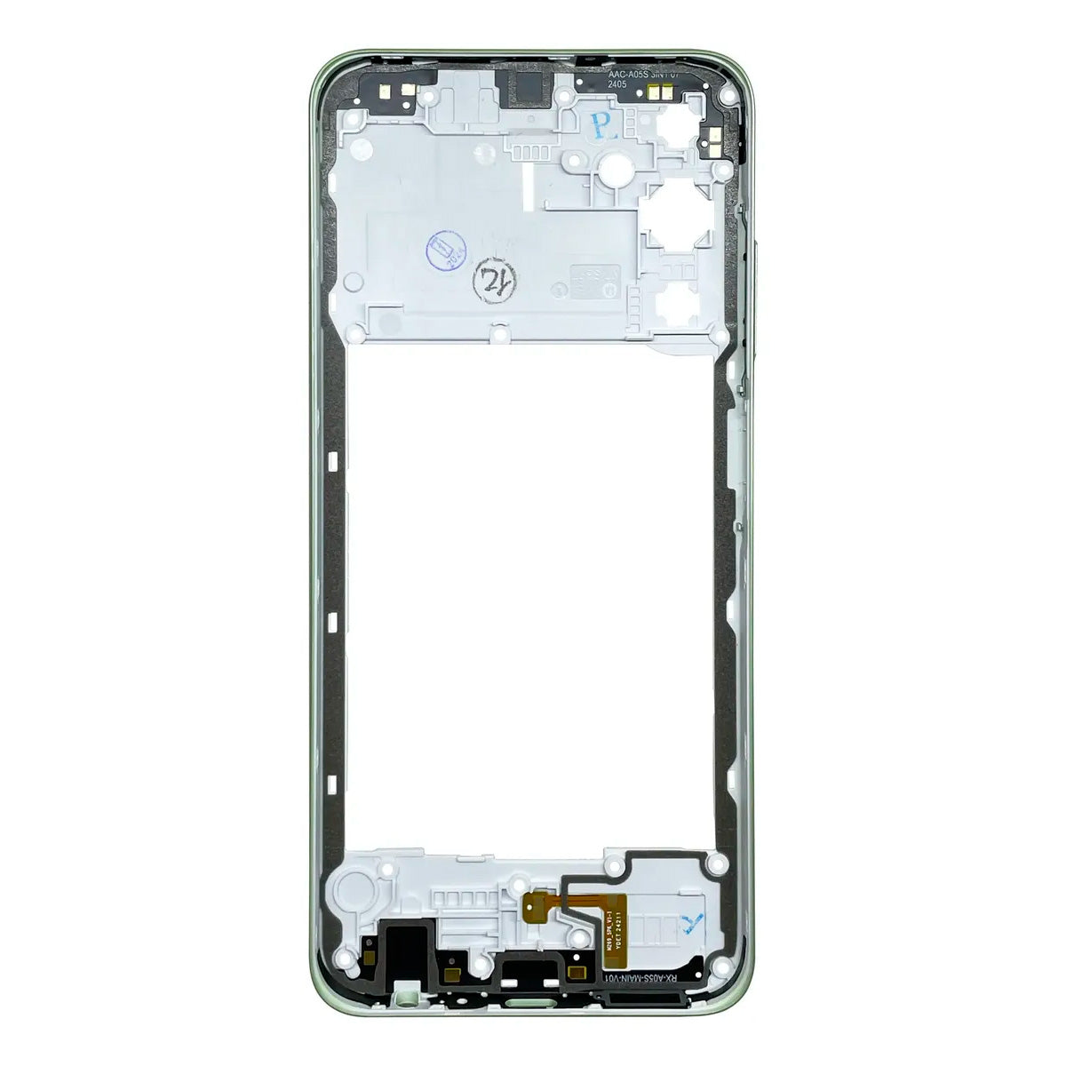Marco y chasis Samsung Galaxy A05s verde - vista lateral
