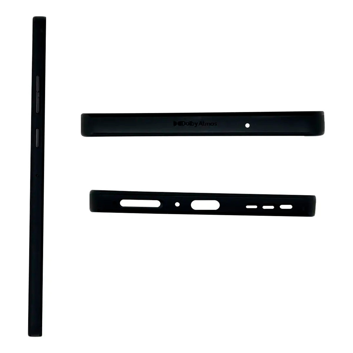 Chasis Moto Edge 50 Neo negro - detalle de cortes