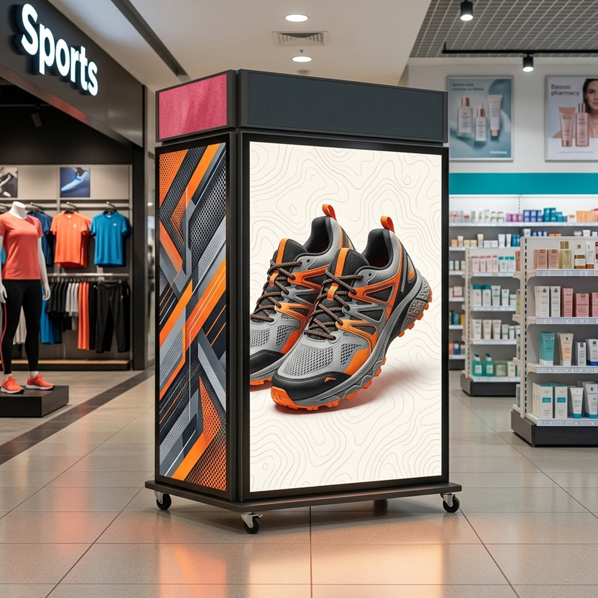 Póster LED Plegable Trifold