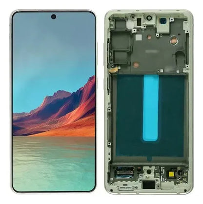 Pantalla compatible con Samsung S21 FE 5G con Marco (Versión internacional)
