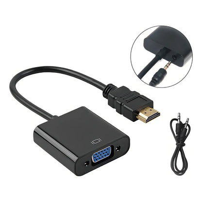 Adaptador HDMI a VGA con Salida de Audio 3.5 mm