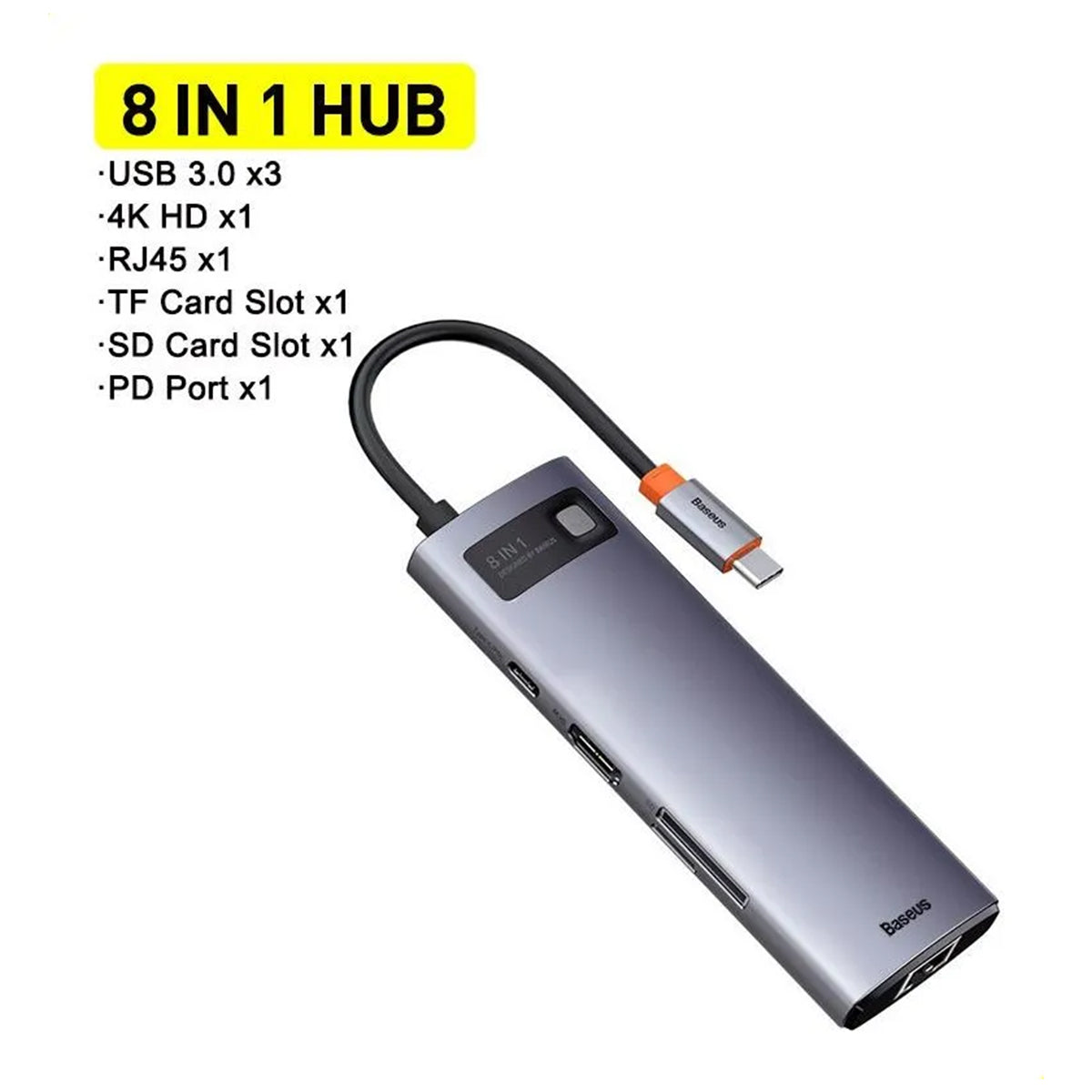Hub Adaptador Baseus 8 en 1 USB-C