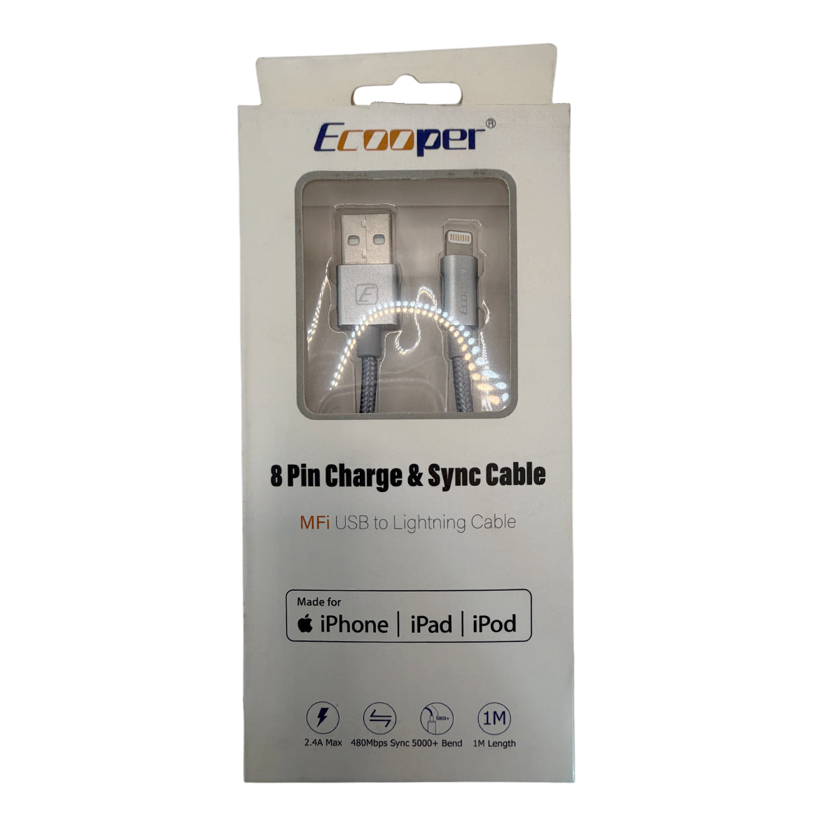 Cable Ecooper MFi Certificado USB-C a Lightning