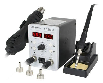 Estación de Soldadura + Pistola de Calor Yaogong 8586 2 en 1
