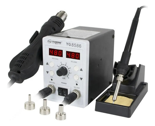 Estación de Soldadura + Pistola de Calor Yaogong 8586 2 en 1