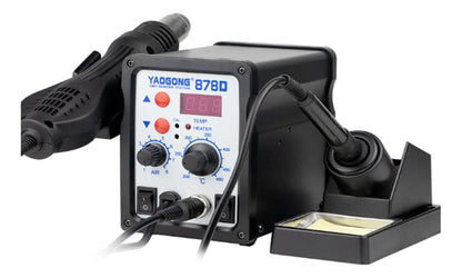 Estación de Soldadura + Pistola de Calor Yaogong 878D 2 en 1